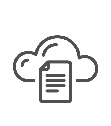 File data storage line icon. Cloud computing sign. Document hosting technology symbol. Quality design element. Editable stroke. Linear style file storage icon. Vector